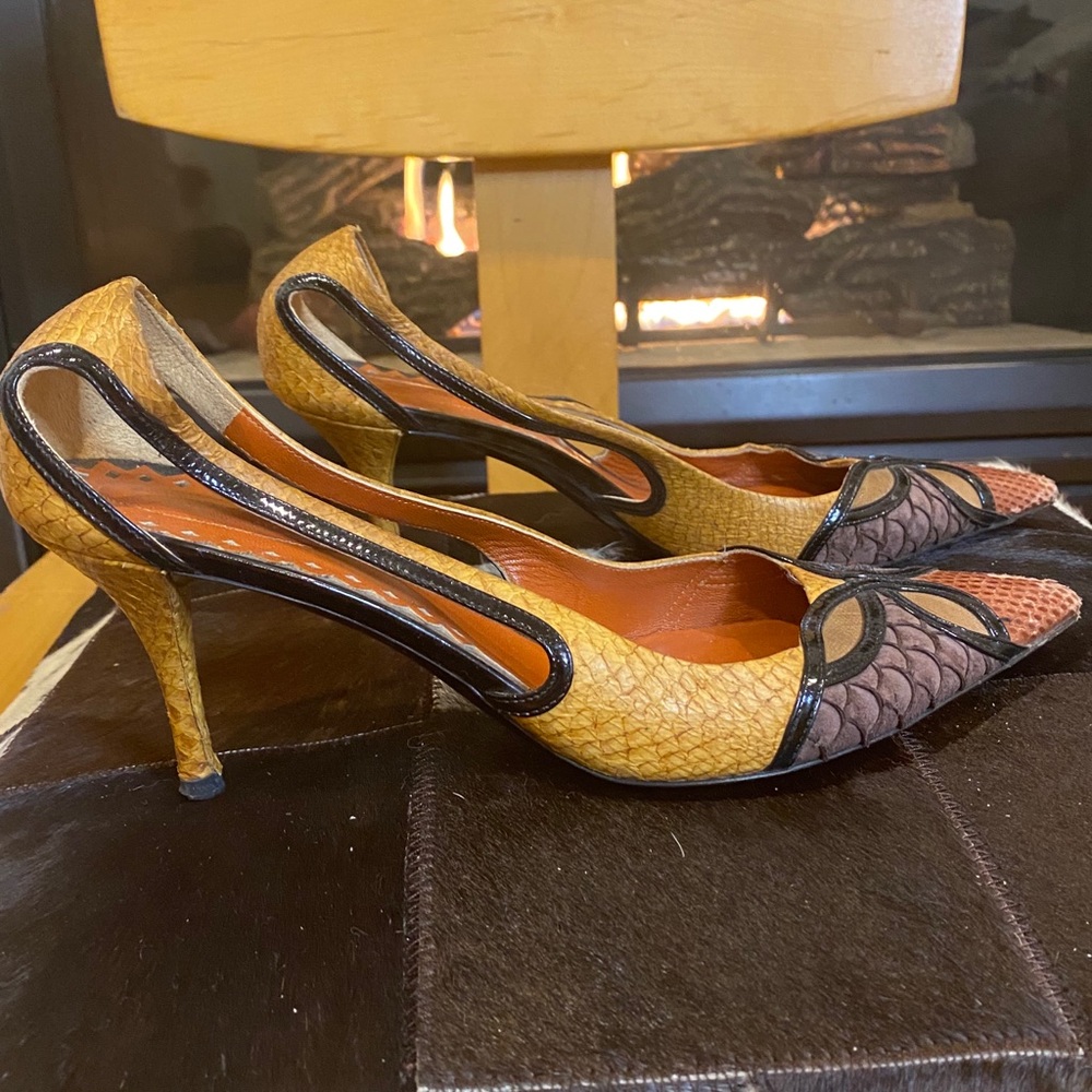 Bottega Veneta Multi Color Python Shoe - image 1